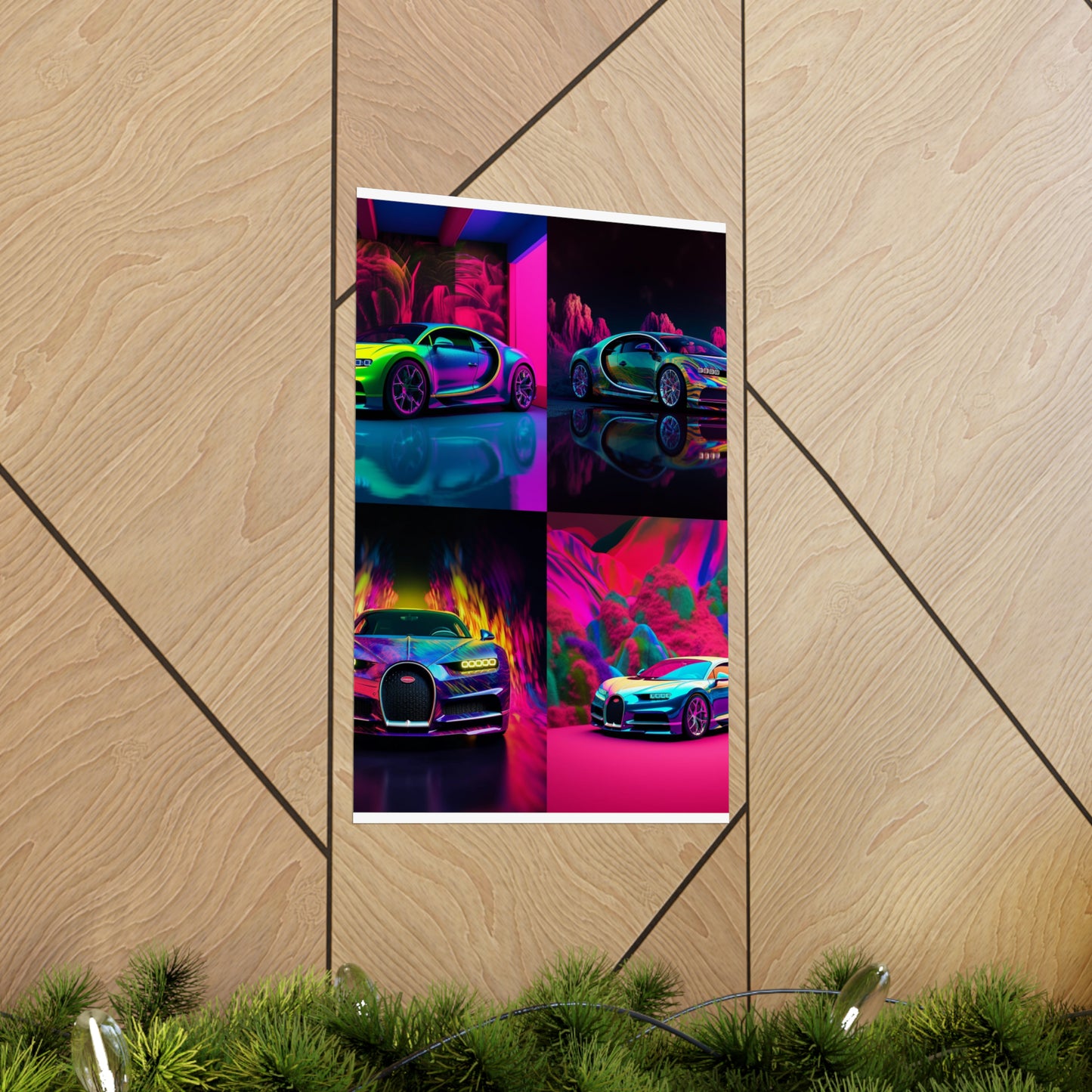 Premium Matte Vertical Posters Florescent Bugatti Flair 5