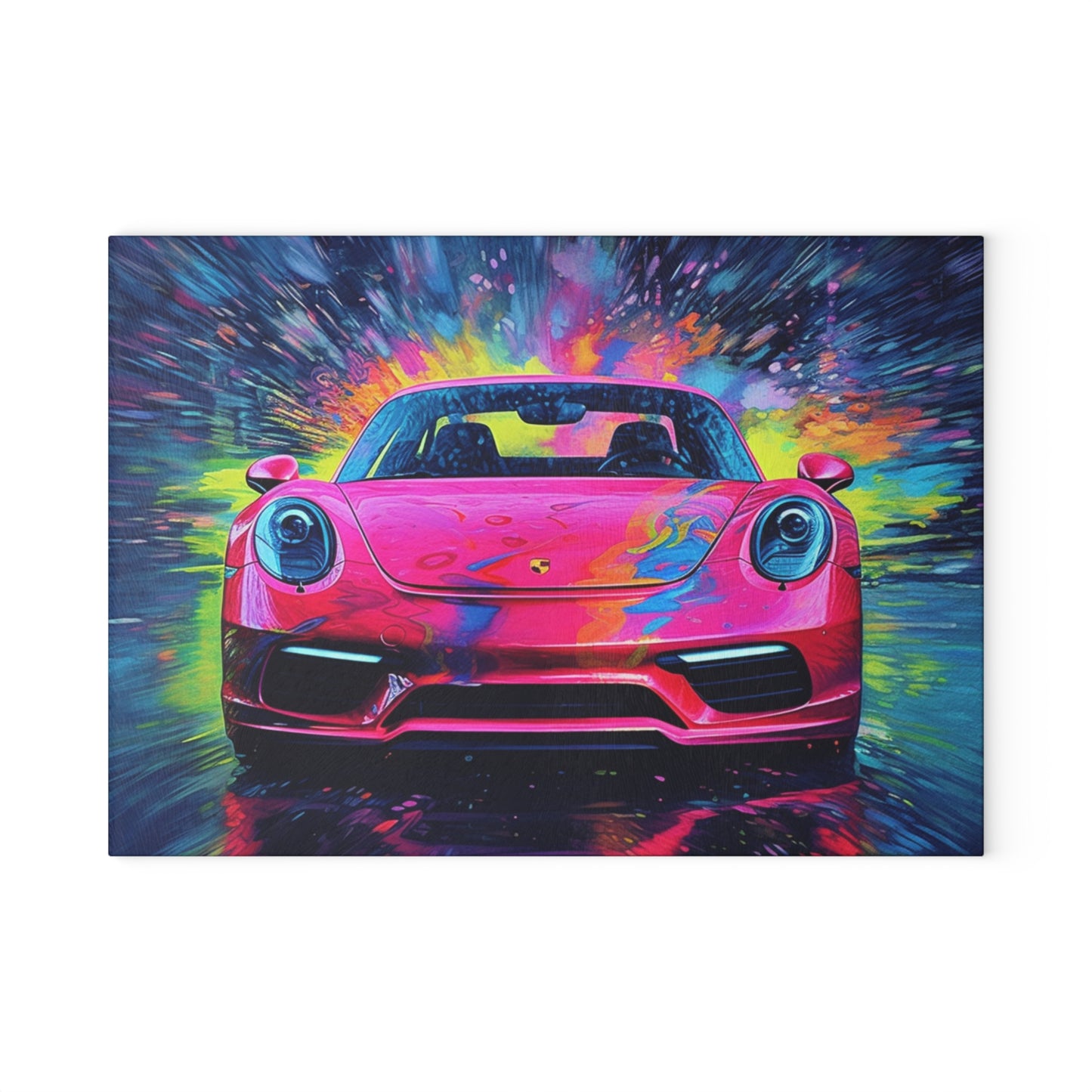 Glass Cutting Board Pink Porsche water fusion 3