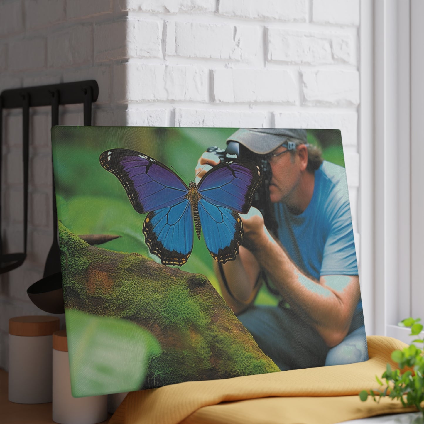 Glass Cutting Board Jungle Butterfly 4