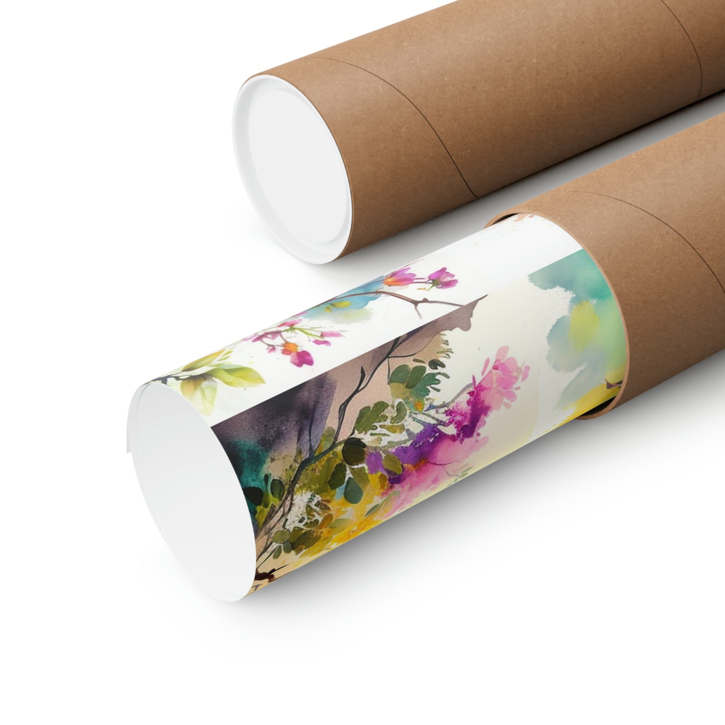 Premium Matte Vertical Posters Mother Nature Bright Spring Colors Realistic Watercolor 5