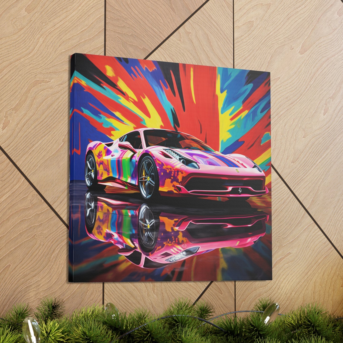 Canvas Gallery Wraps Hyper Colorfull Ferrari 3