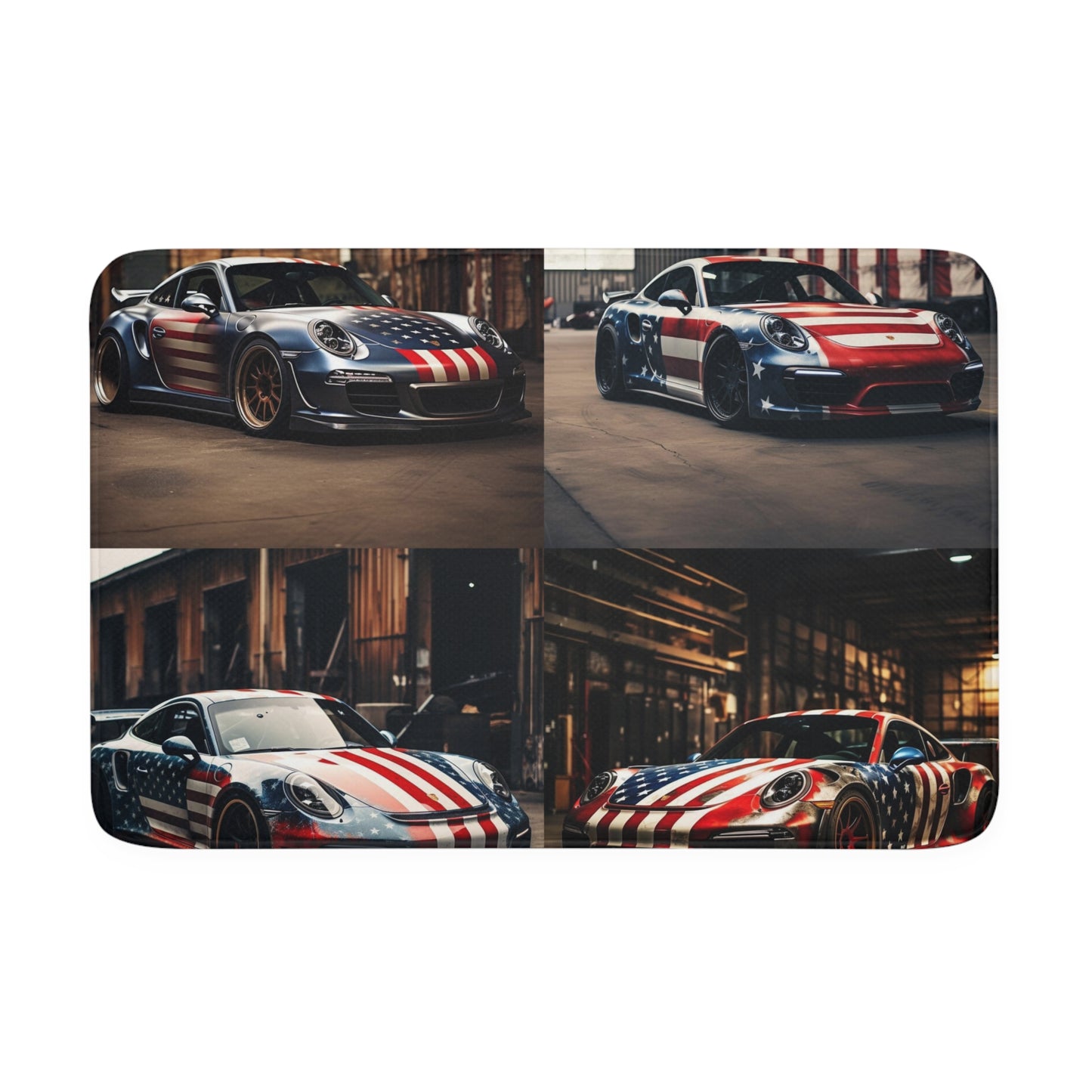 Memory Foam Bath Mat American Flag Porsche 5