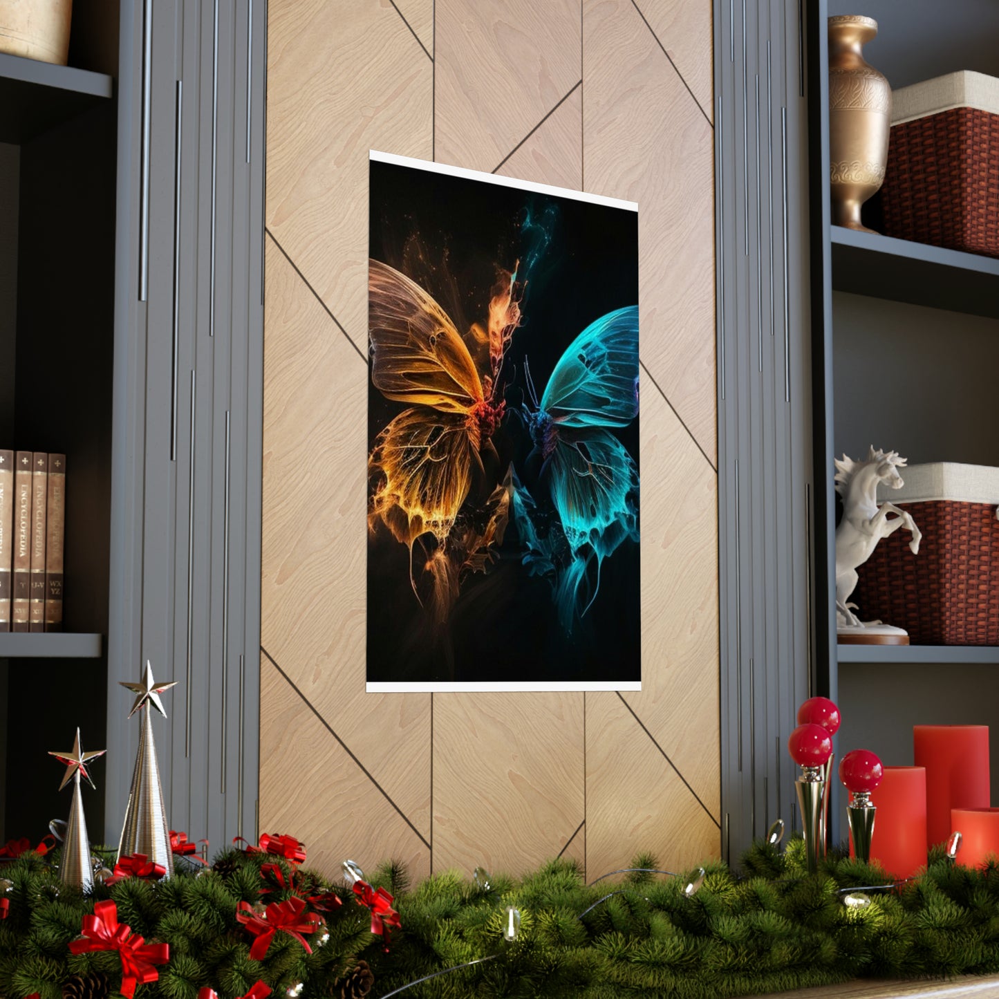 Premium Matte Vertical Posters Neon Glo Butterfly 4