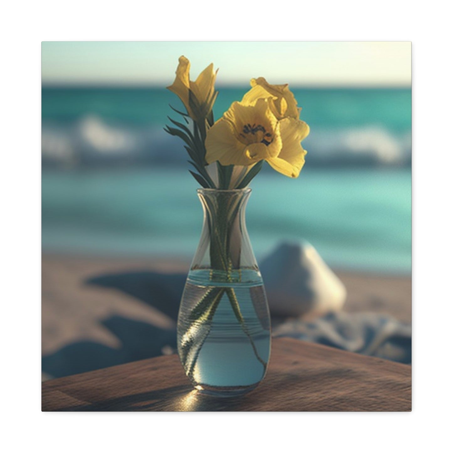Canvas Gallery Wraps Yellow Gladiolus glass 4