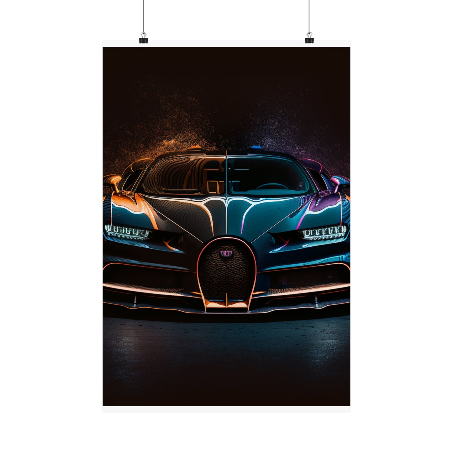 Premium Matte Vertical Posters Bugatti Chiron Super 3