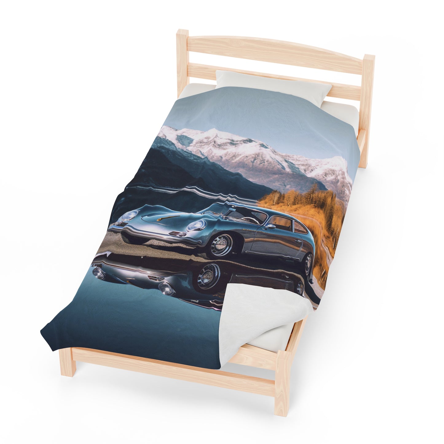 Velveteen Plush Blanket Porsche Lake 1