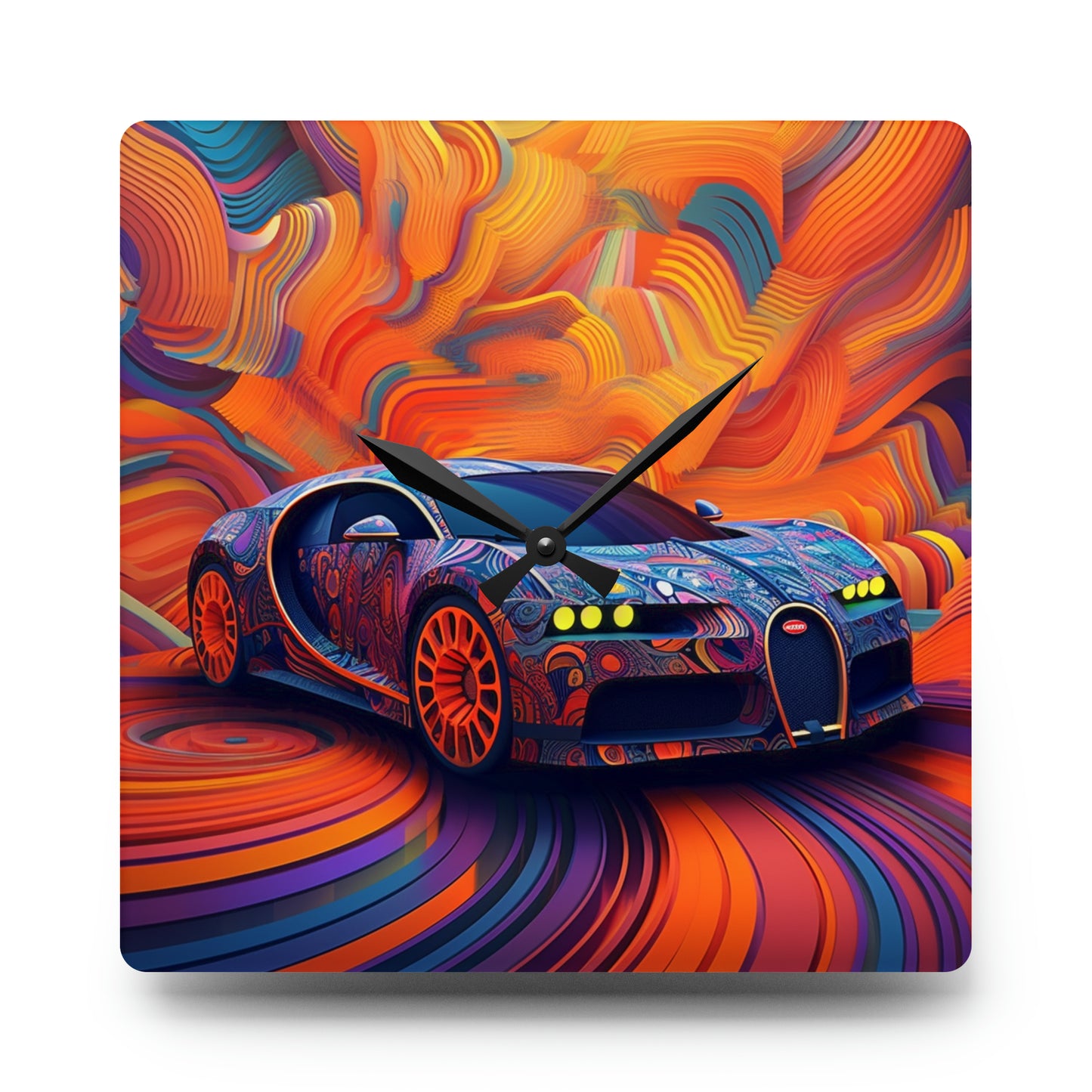 Acrylic Wall Clock Bugatti Abstract Concept 4