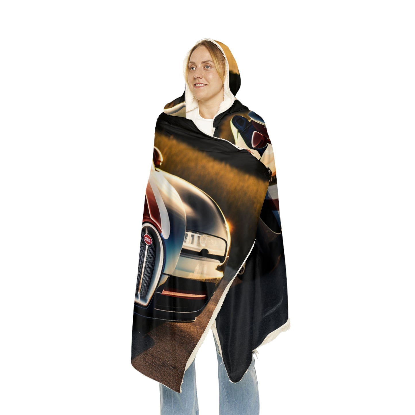 Snuggle Hooded Blanket Bugatti Flag American 3