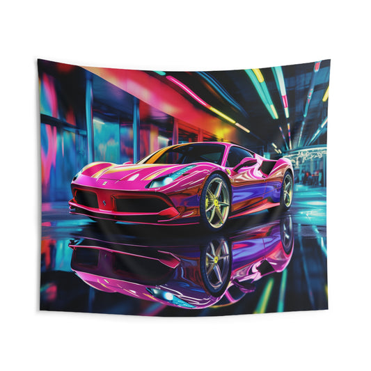 Indoor Wall Tapestries Pink Macro Ferrari 4