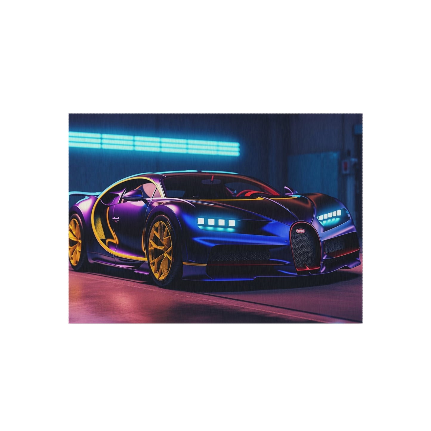Outdoor Rug  Hyper Bugatti Neon Chiron 4