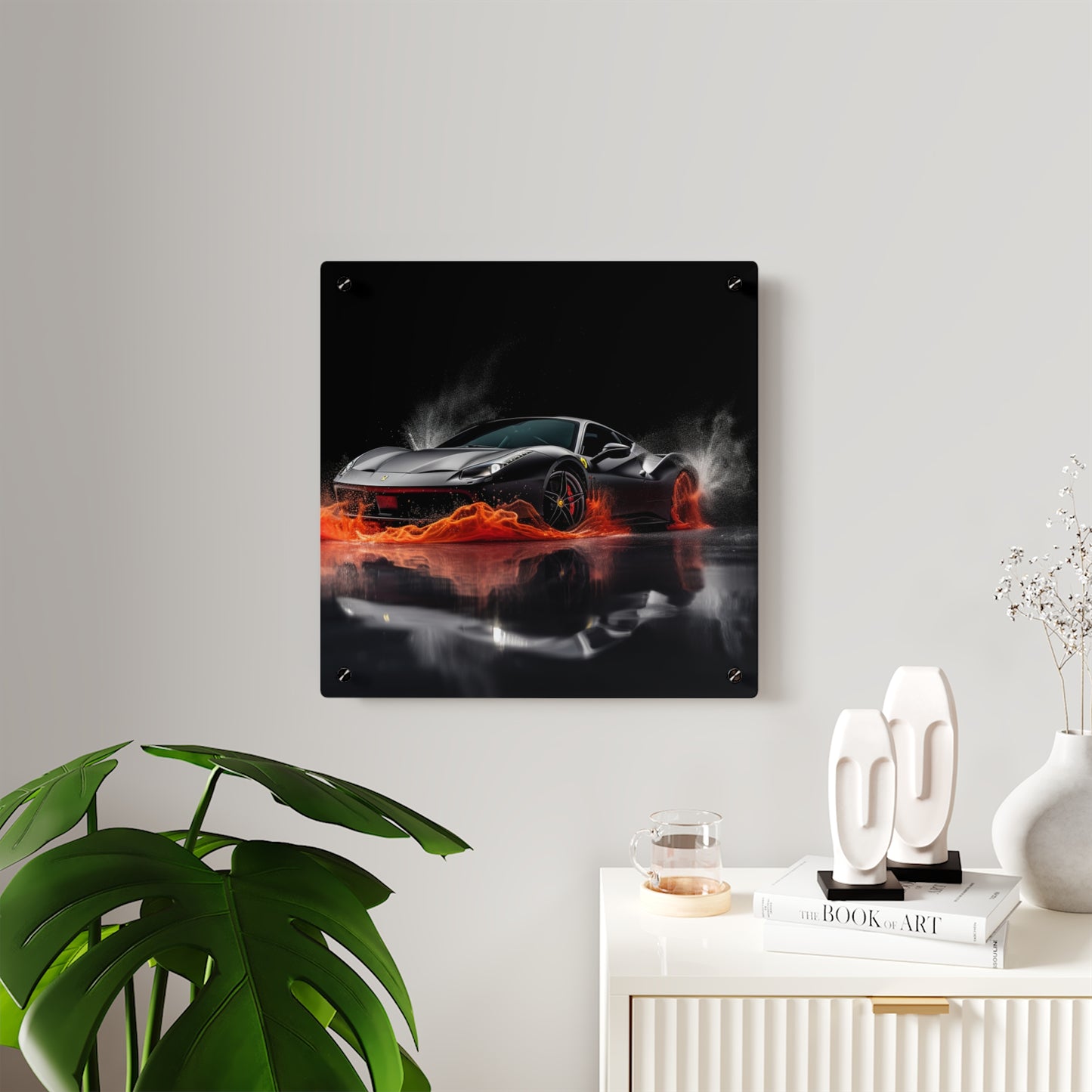 Acrylic Wall Art Panels Ferrari Water Splash 3