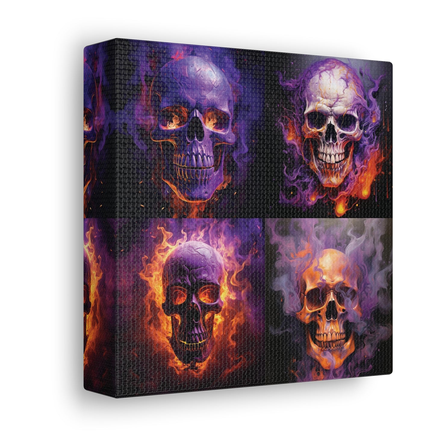 Canvas Gallery Wraps Skull Flames 5