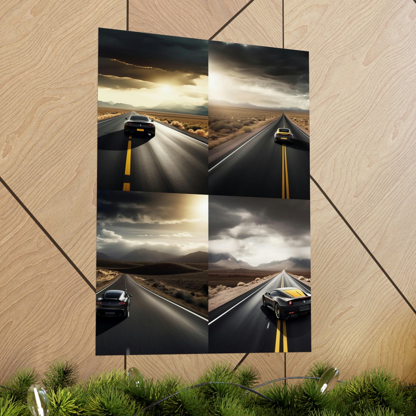 Premium Matte Vertical Posters Ferrari Road 5