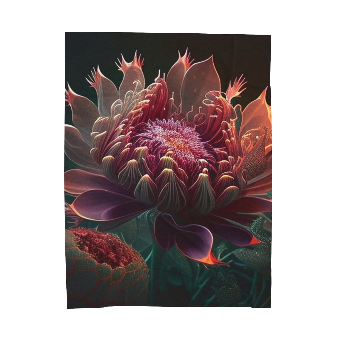 Velveteen Plush Blanket Flower Arangment 1