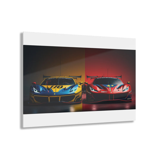 Acrylic Prints Ferrari Red Blue 3