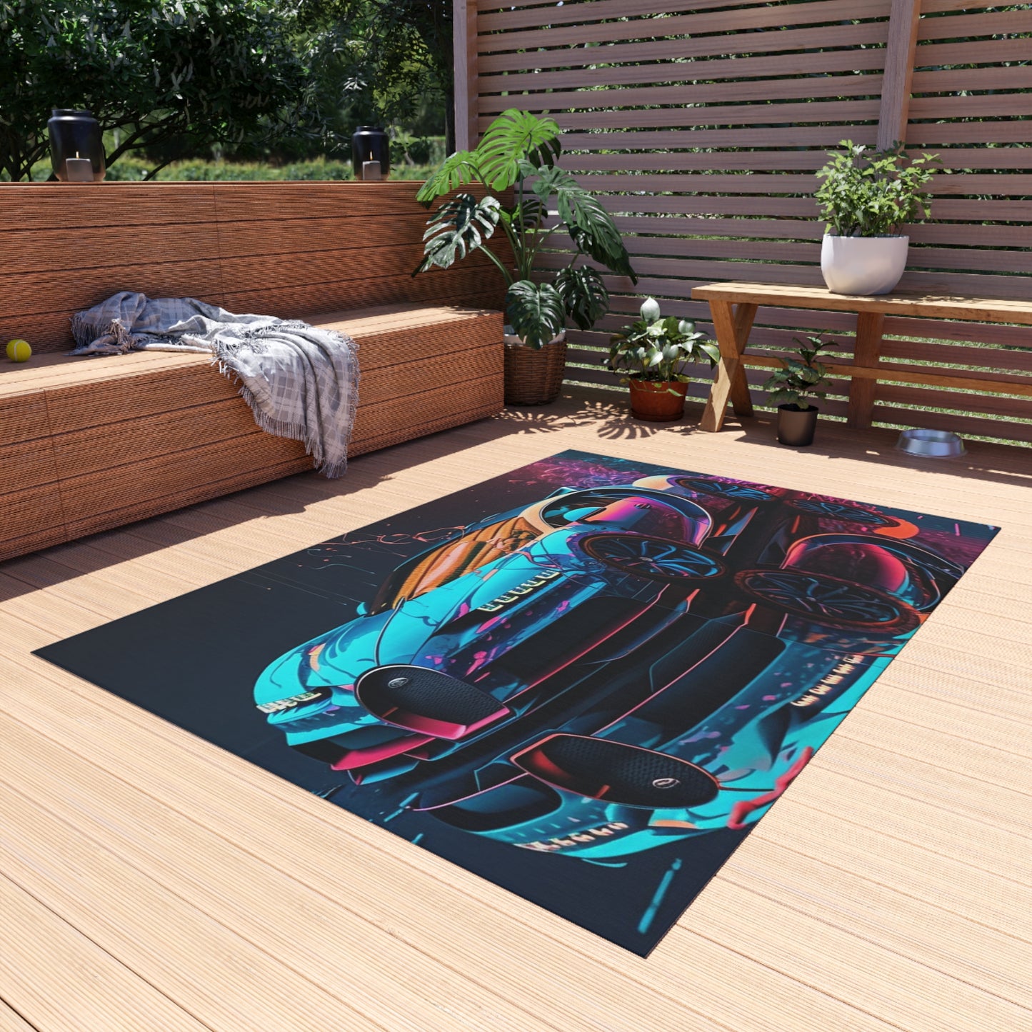 Outdoor Rug  Bugatti Neon Chiron 4