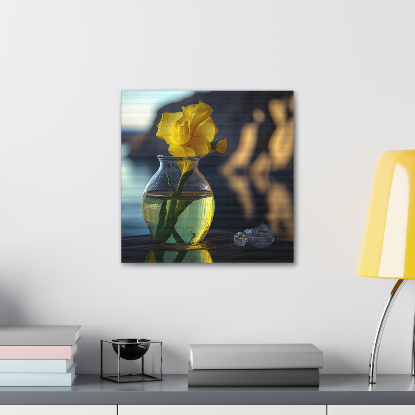 Canvas Gallery Wraps Yellow Gladiolus glass 3