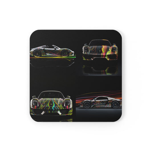 Cork Back Coaster Porsche Line 5