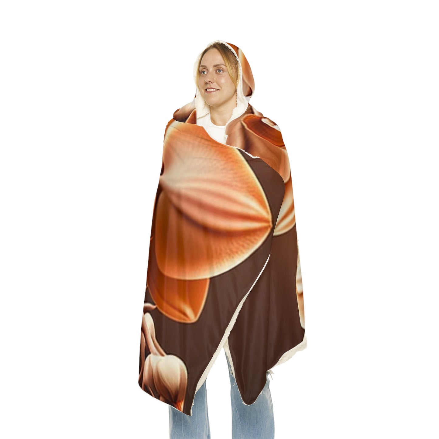 Snuggle Hooded Blanket orchid pedals 3