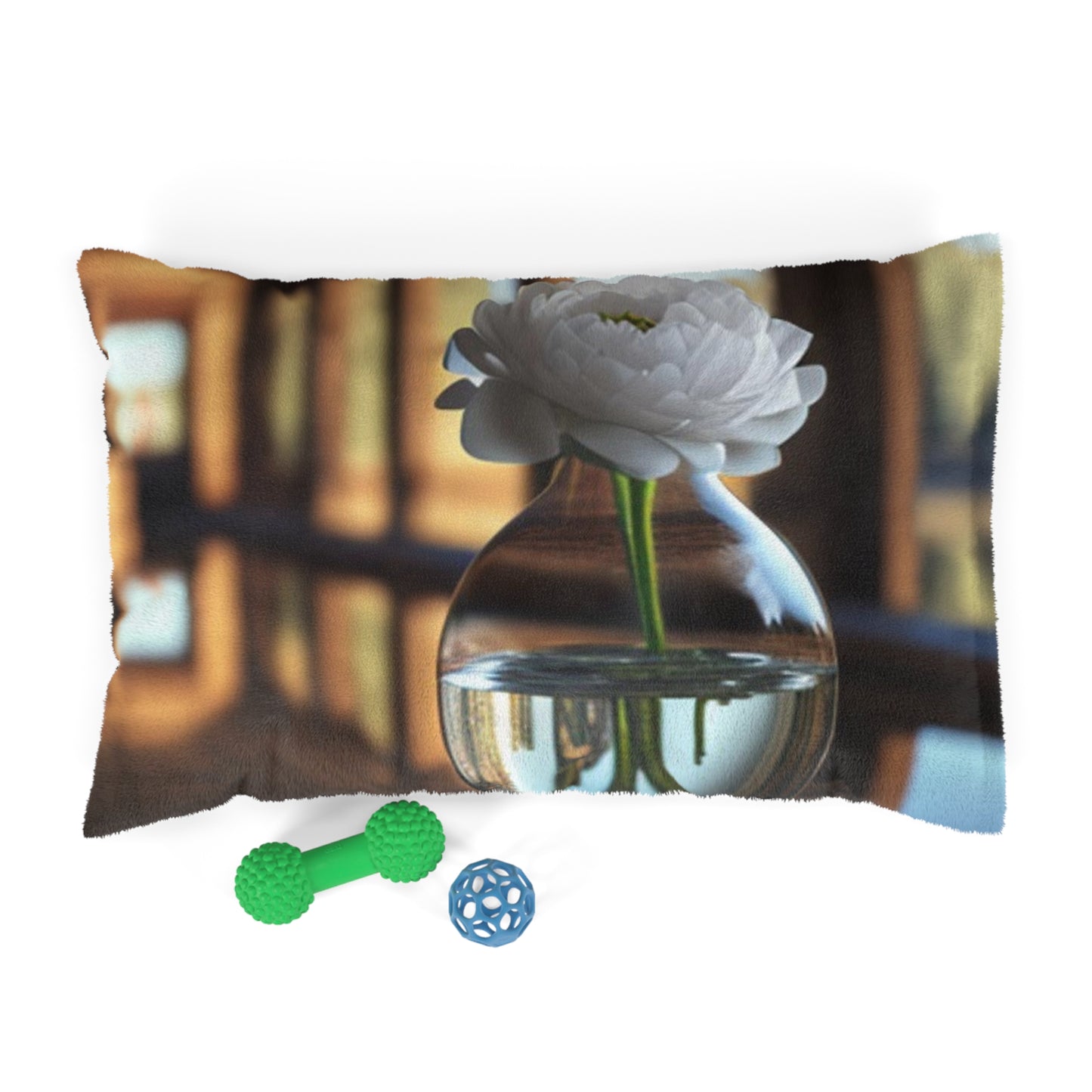 Pet Bed White Peony glass vase 3