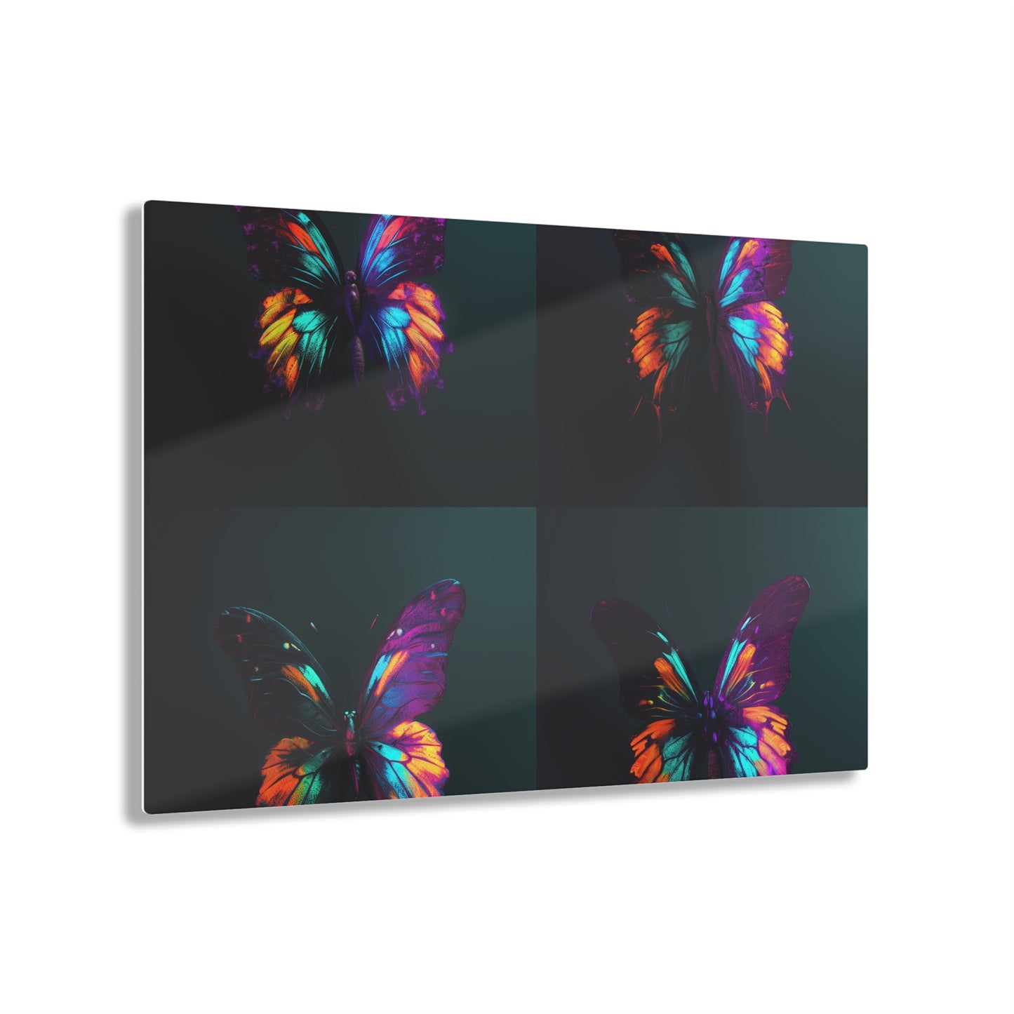 Acrylic Prints Hyper Colorful Butterfly Purple 5