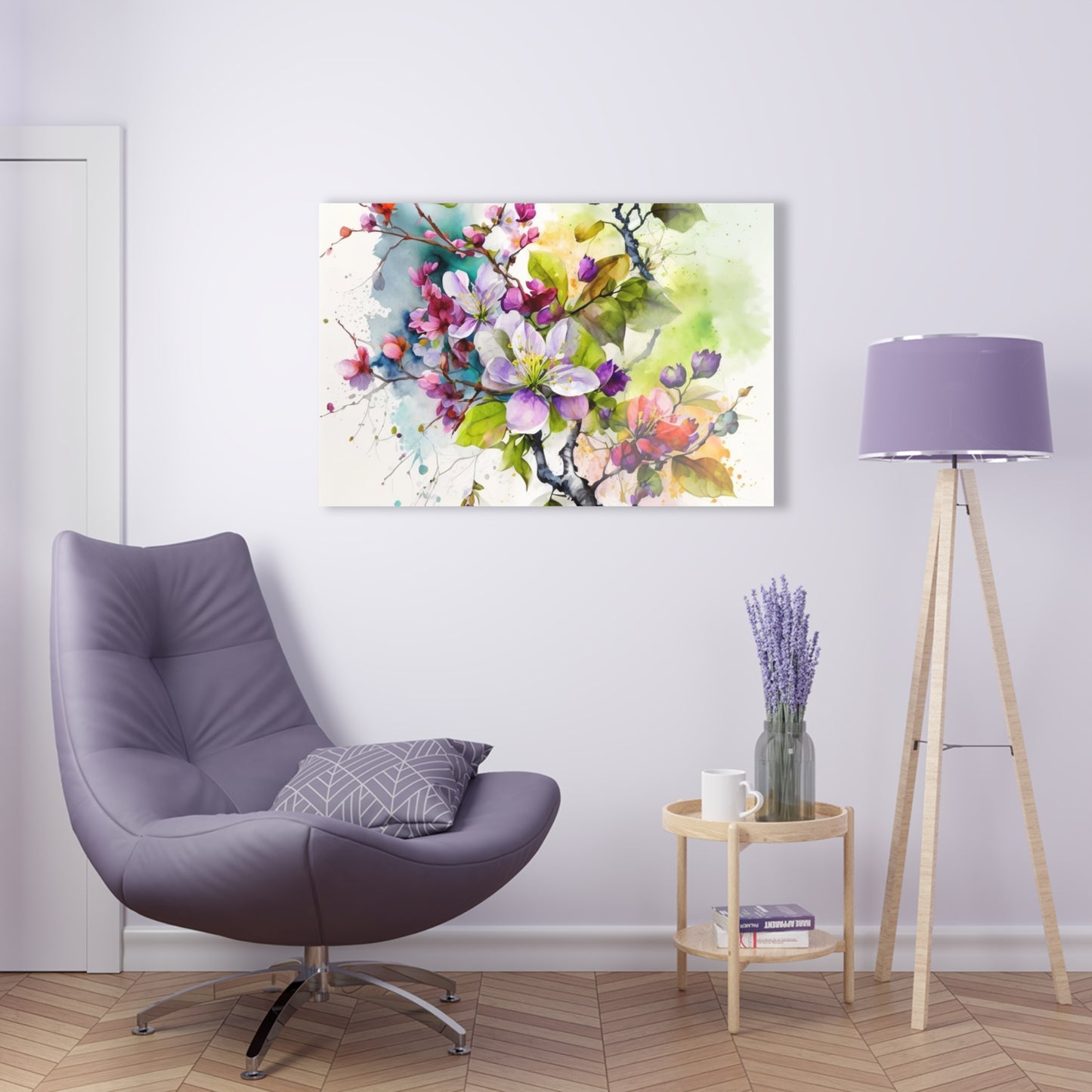 Acrylic Prints Mother Nature Bright Spring Colors Realistic Watercolor 4