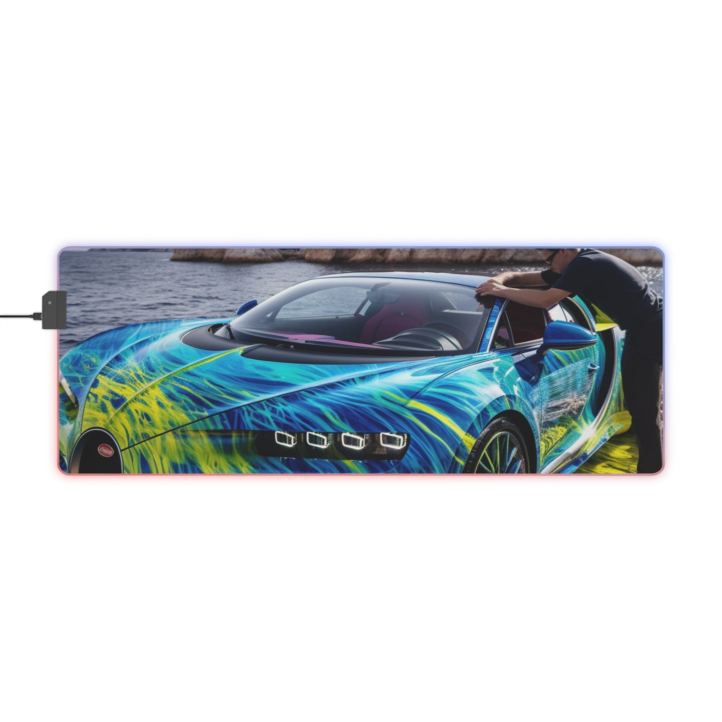 LED Gaming Mouse Pad Bugatti Water 1