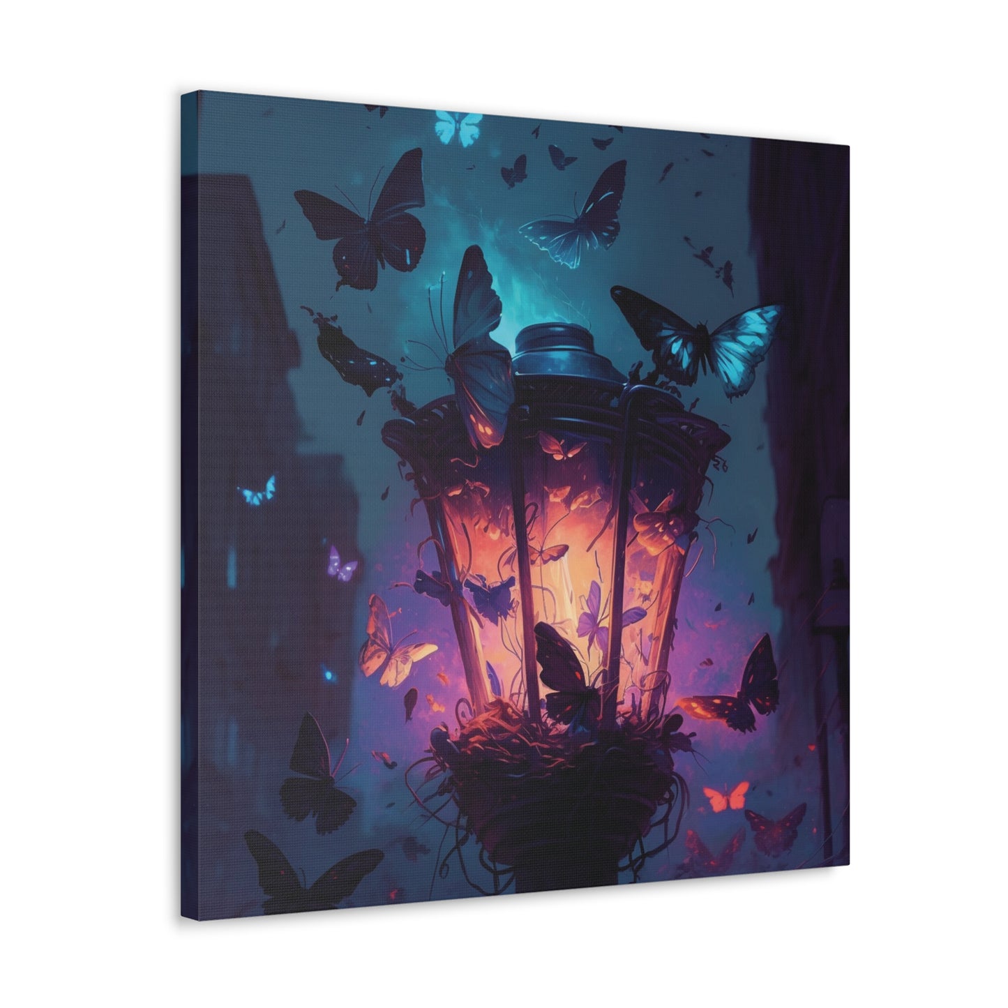 Canvas Gallery Wraps Street Light Butterfly 3