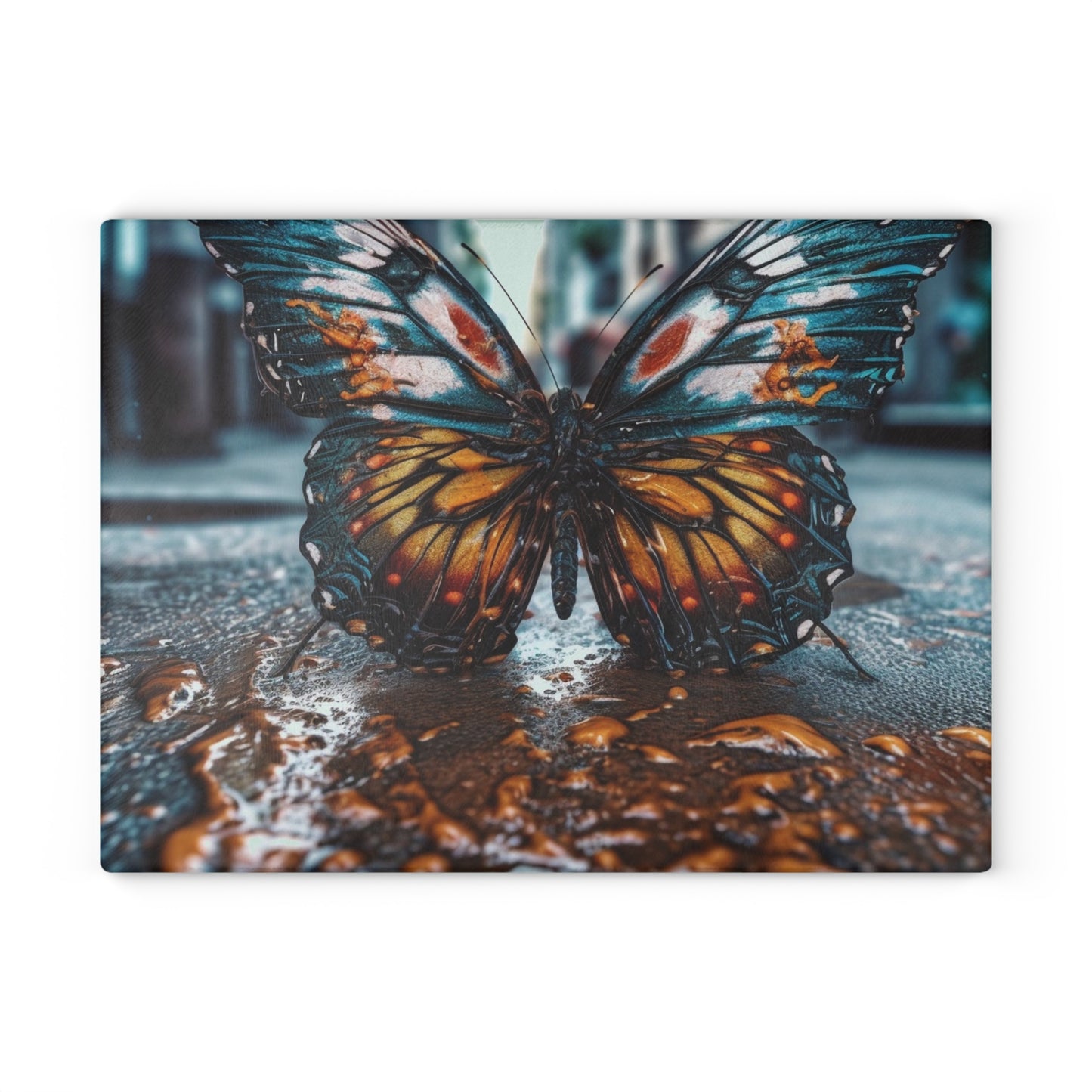 Glass Cutting Board Water Butterfly Street 3