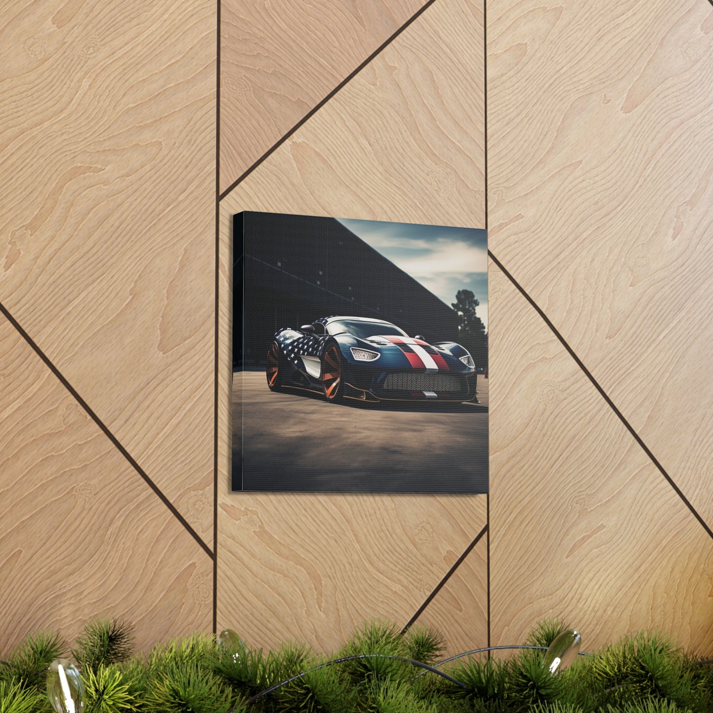 Canvas Gallery Wraps Bugatti Flag American 2