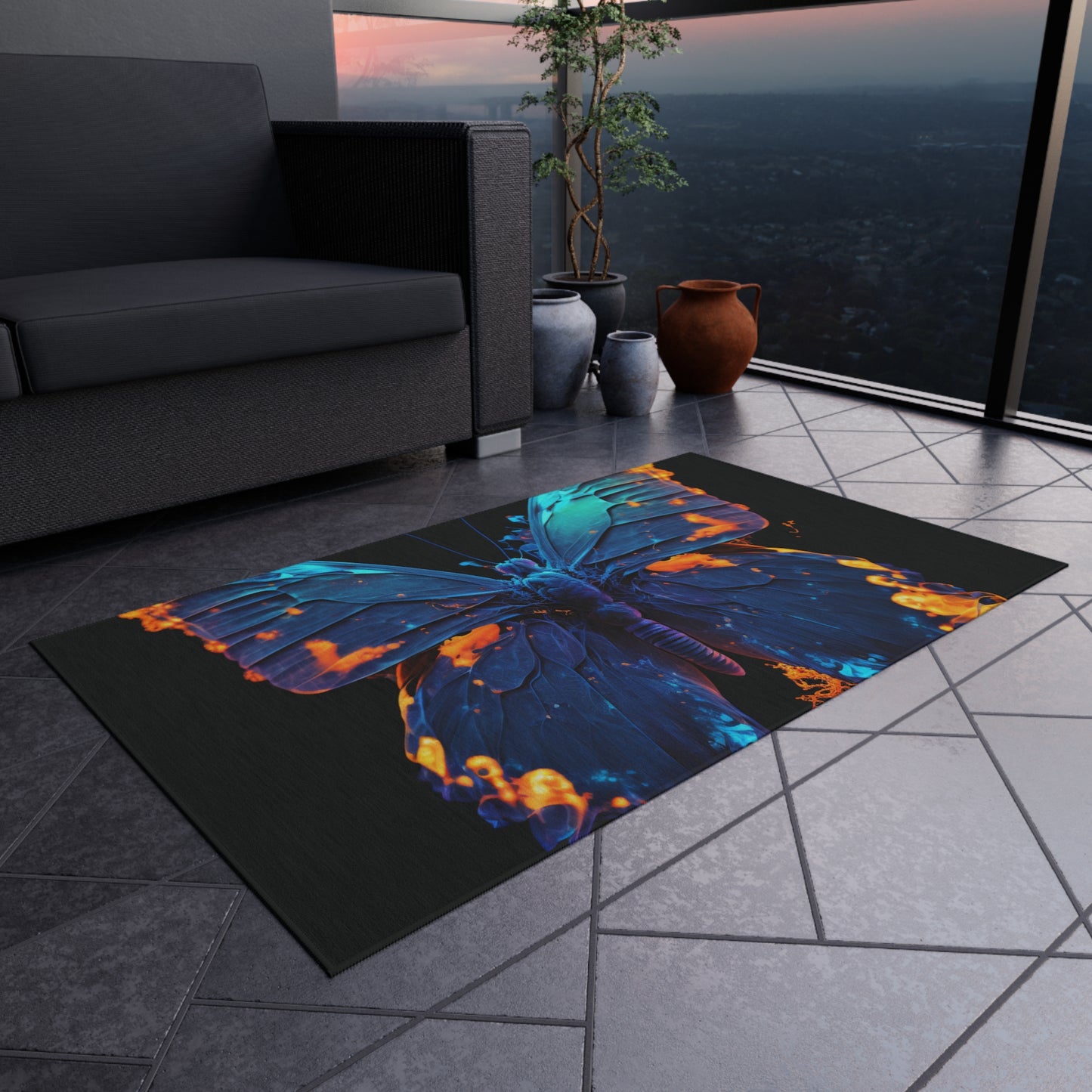 Outdoor Rug  Thermal Butterfly 3