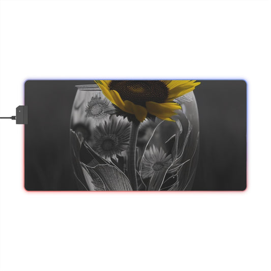 LED Gaming Mouse Pad Yellw Sunflower in a vase 1