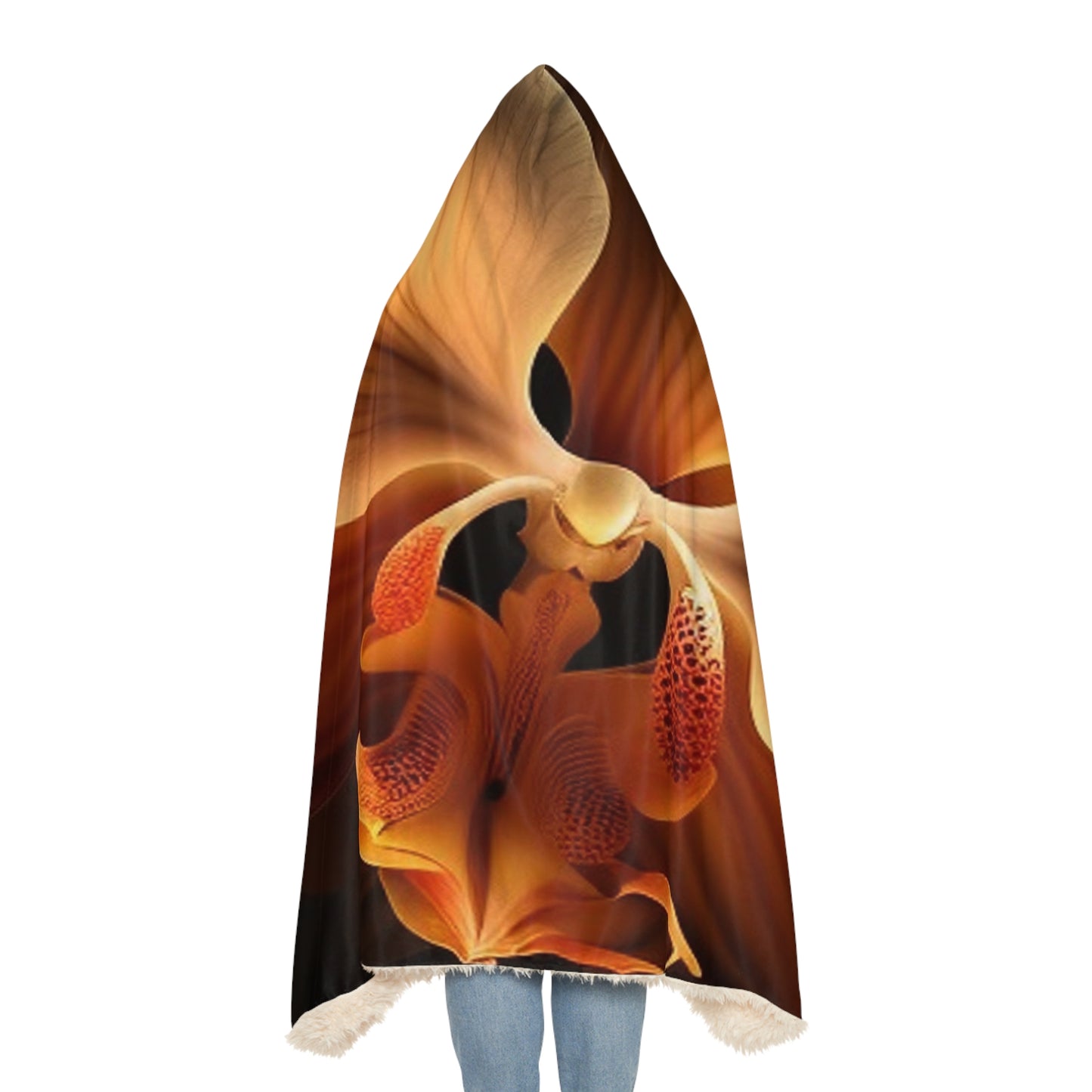 Snuggle Hooded Blanket Orange Orchid 2