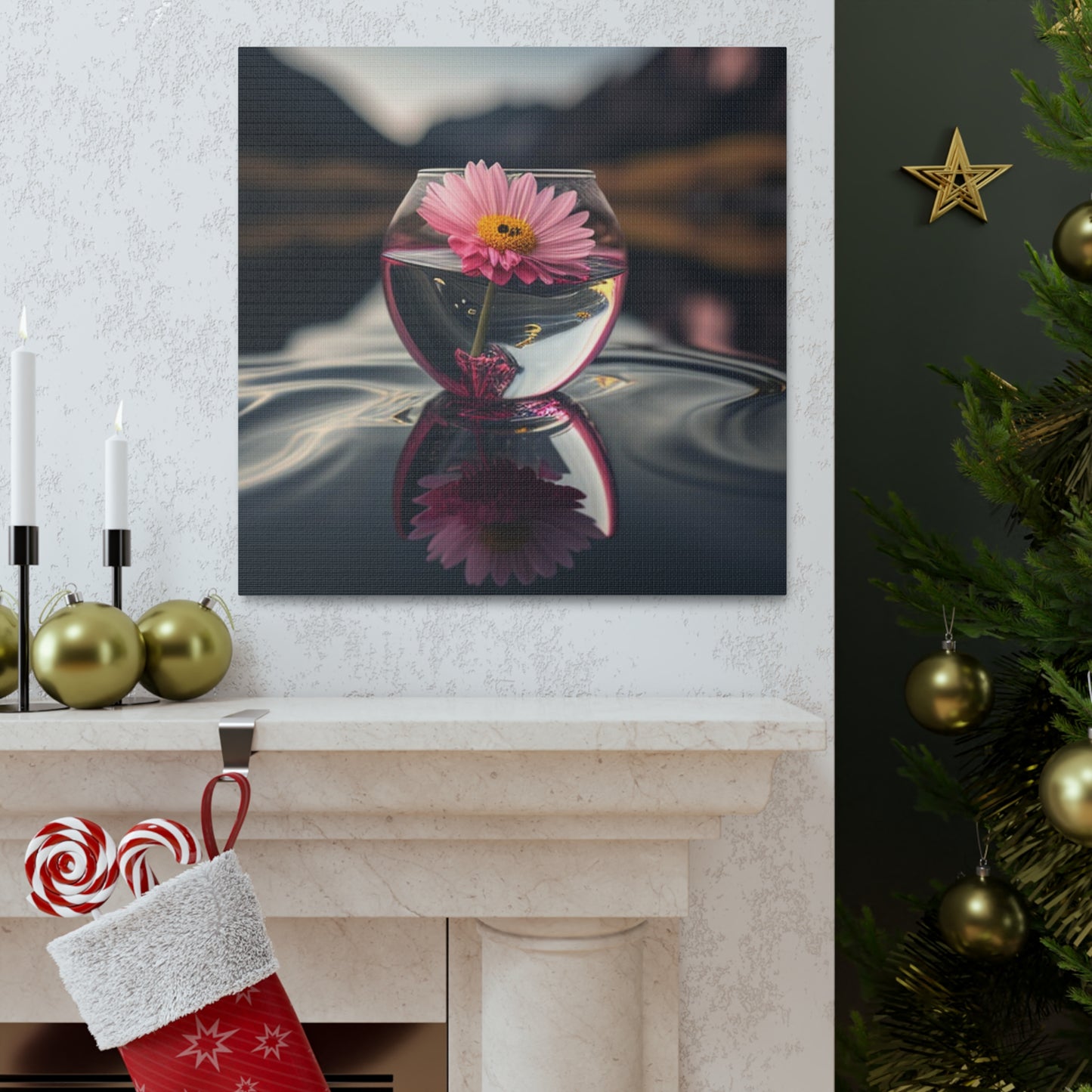 Canvas Gallery Wraps Pink Daisy 1