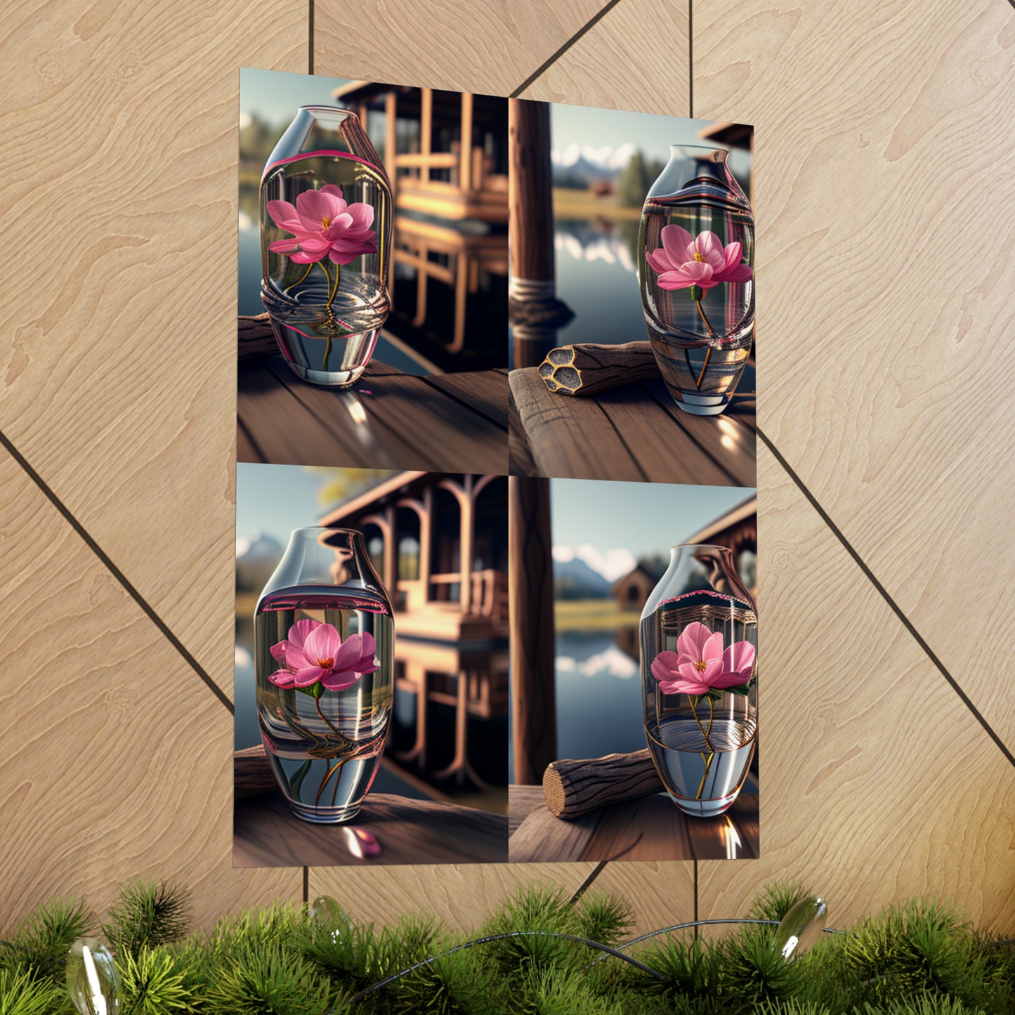 Premium Matte Vertical Posters Pink Magnolia 5