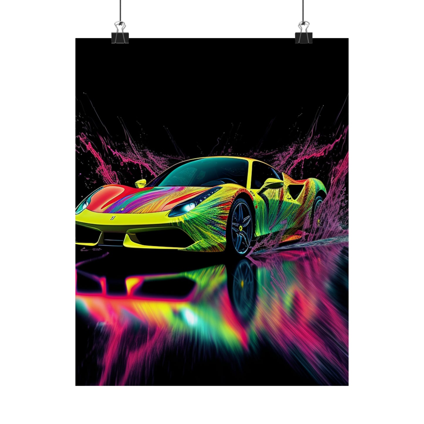 Premium Matte Vertical Posters Ferrari Fusion Water 2