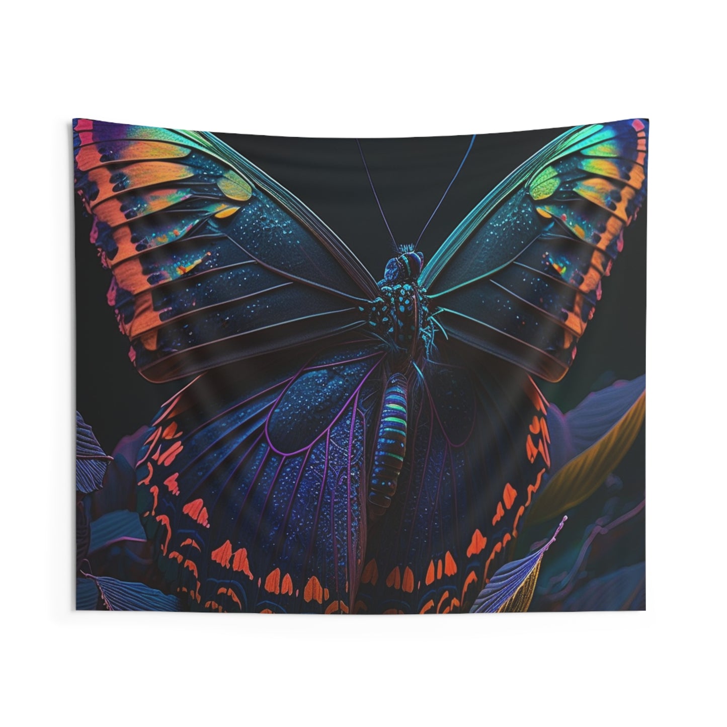 Indoor Wall Tapestries Hue Neon Butterfly 3
