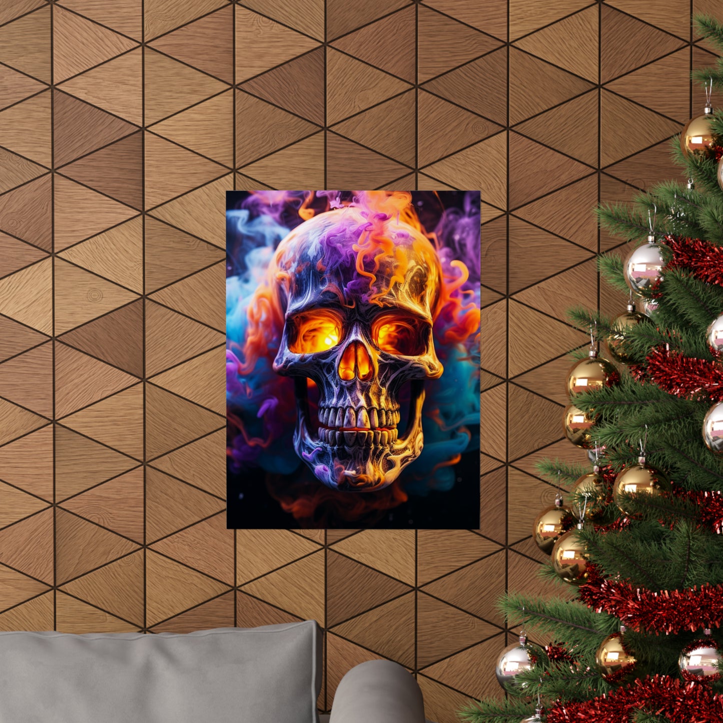 Premium Matte Vertical Posters Macro Skull 2