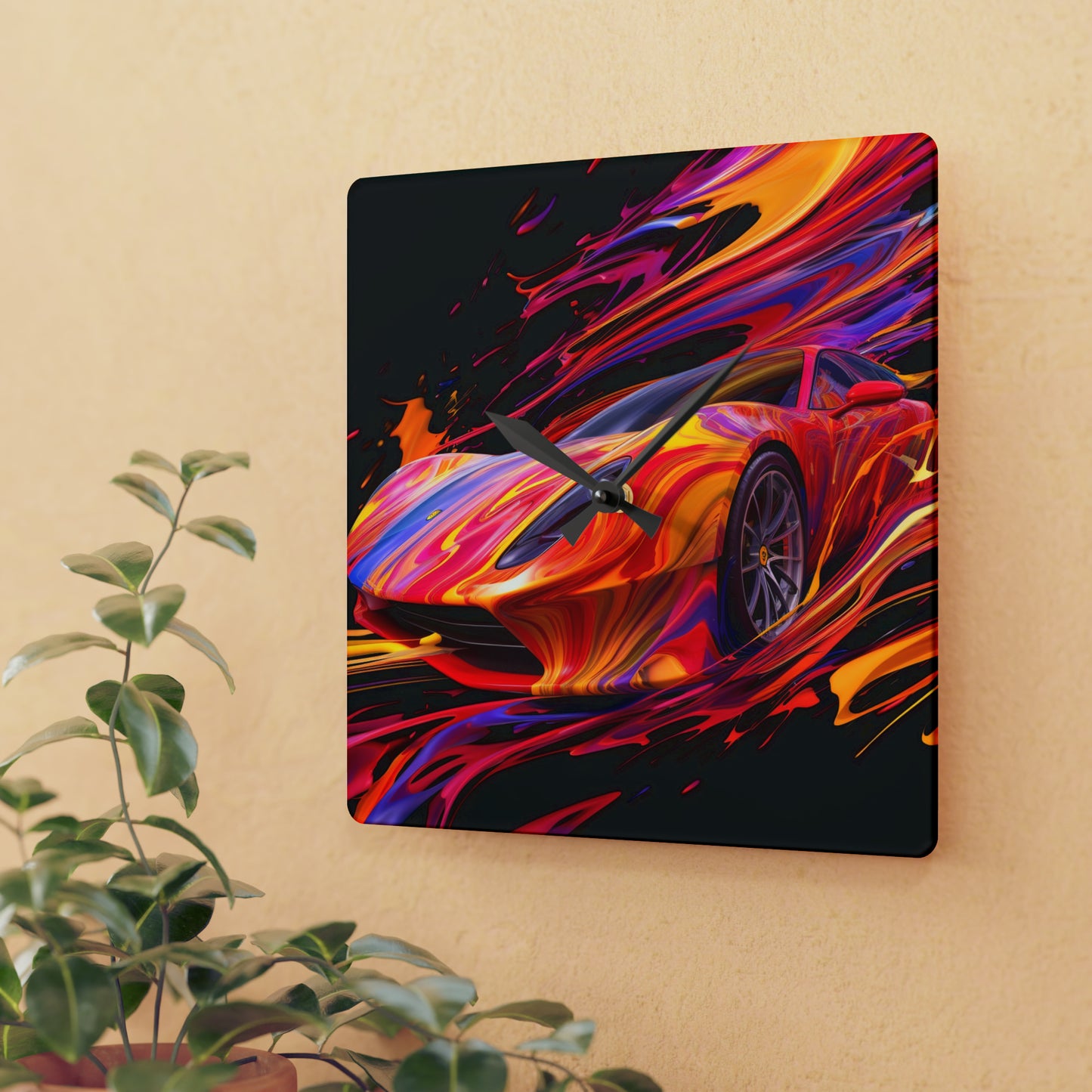 Acrylic Wall Clock Ferrari Water Fusion 2