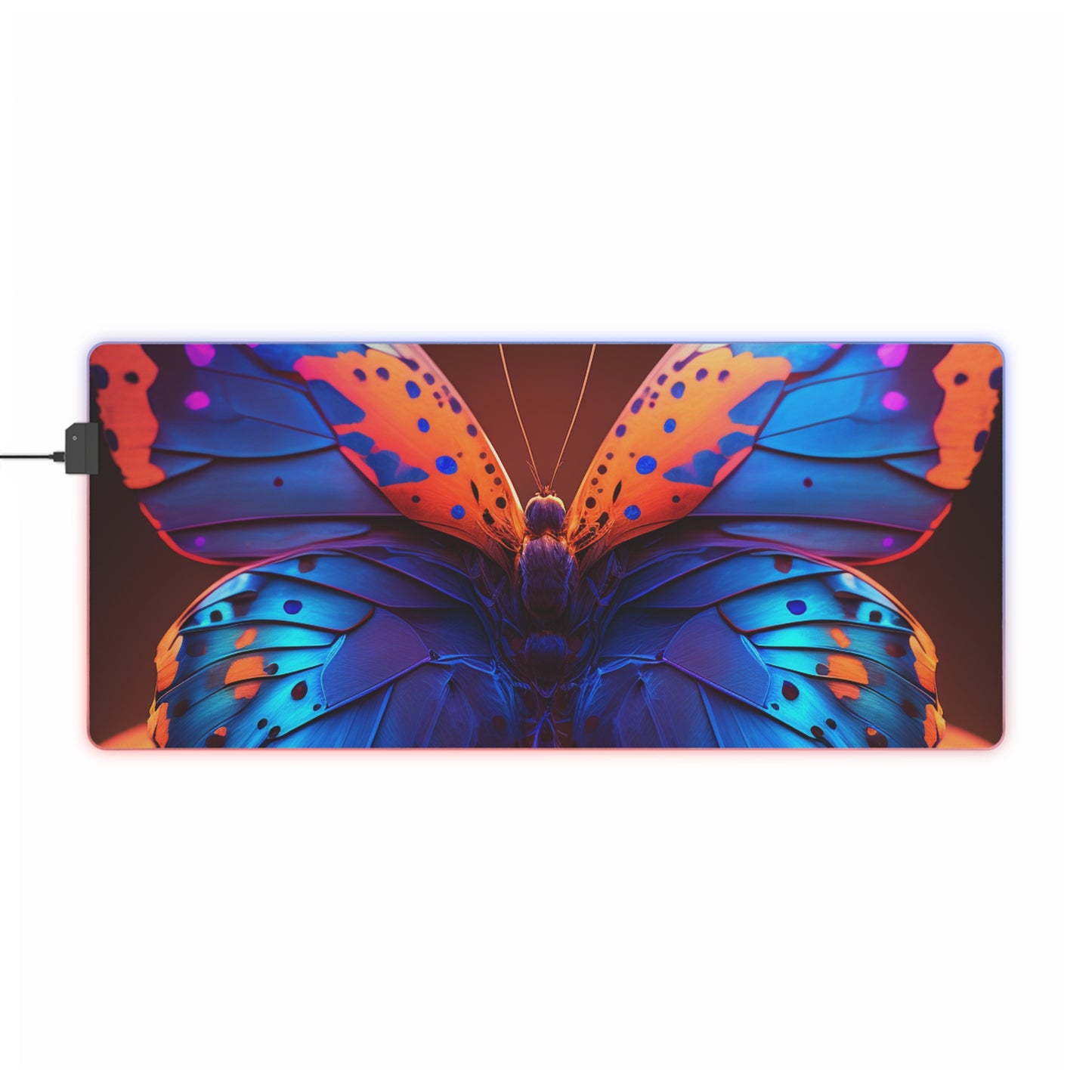 LED Gaming Mouse Pad Neon Butterfly Macro 3