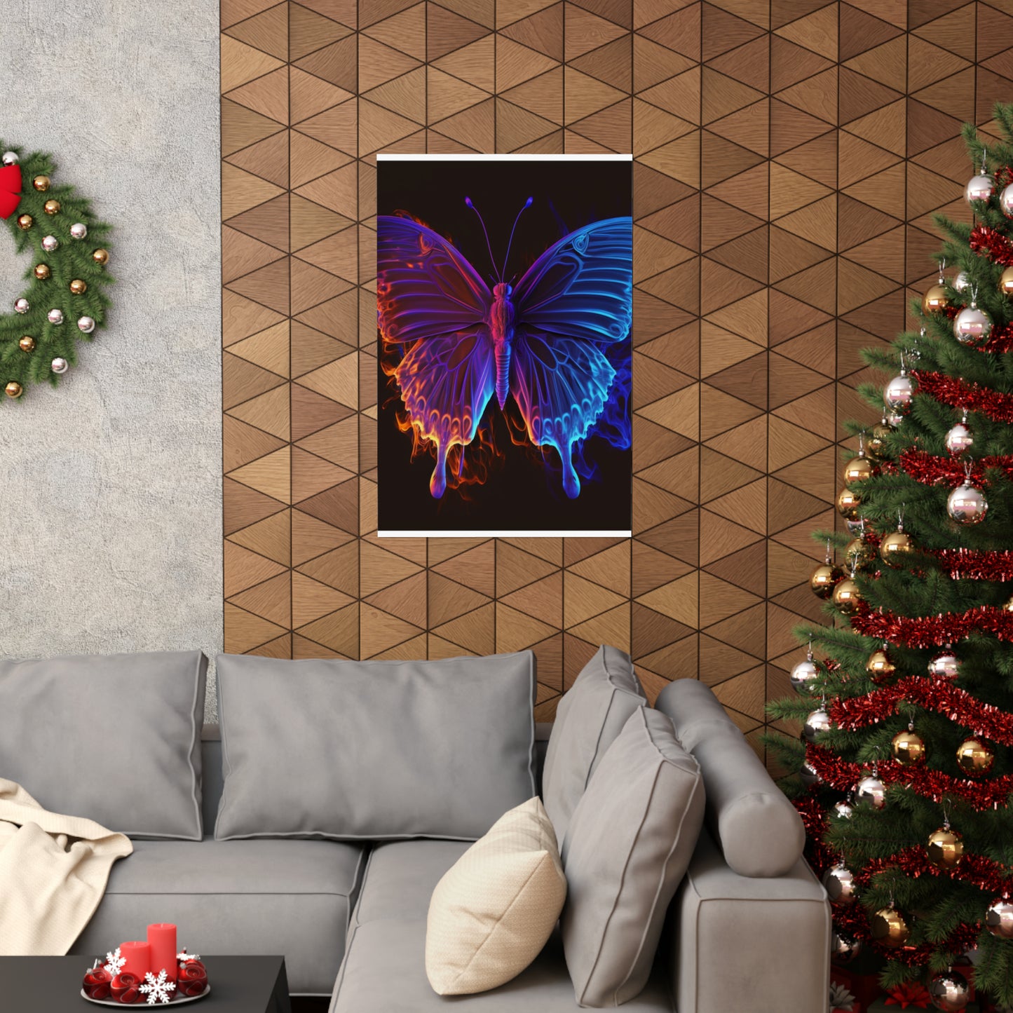 Premium Matte Vertical Posters Thermal Butterfly 1