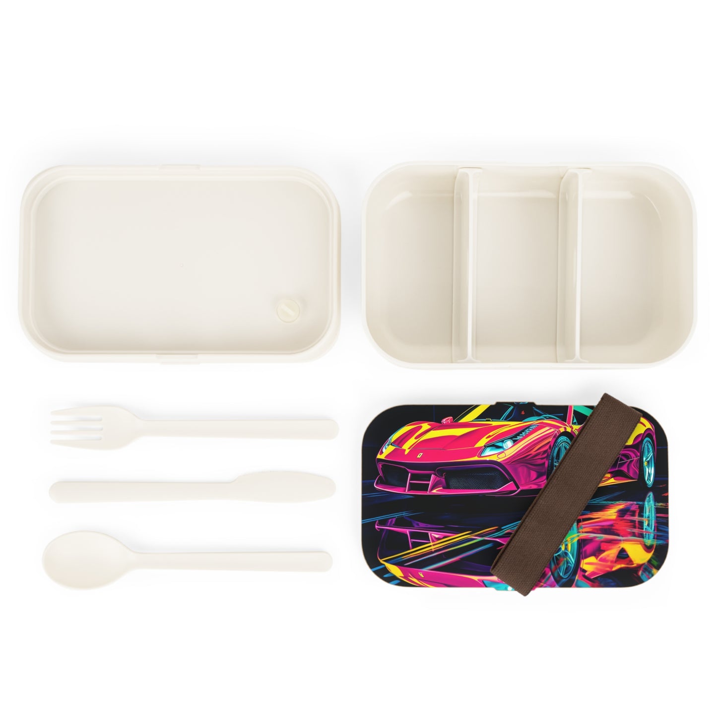 Bento Lunch Box Pink Ferrari Macro 1