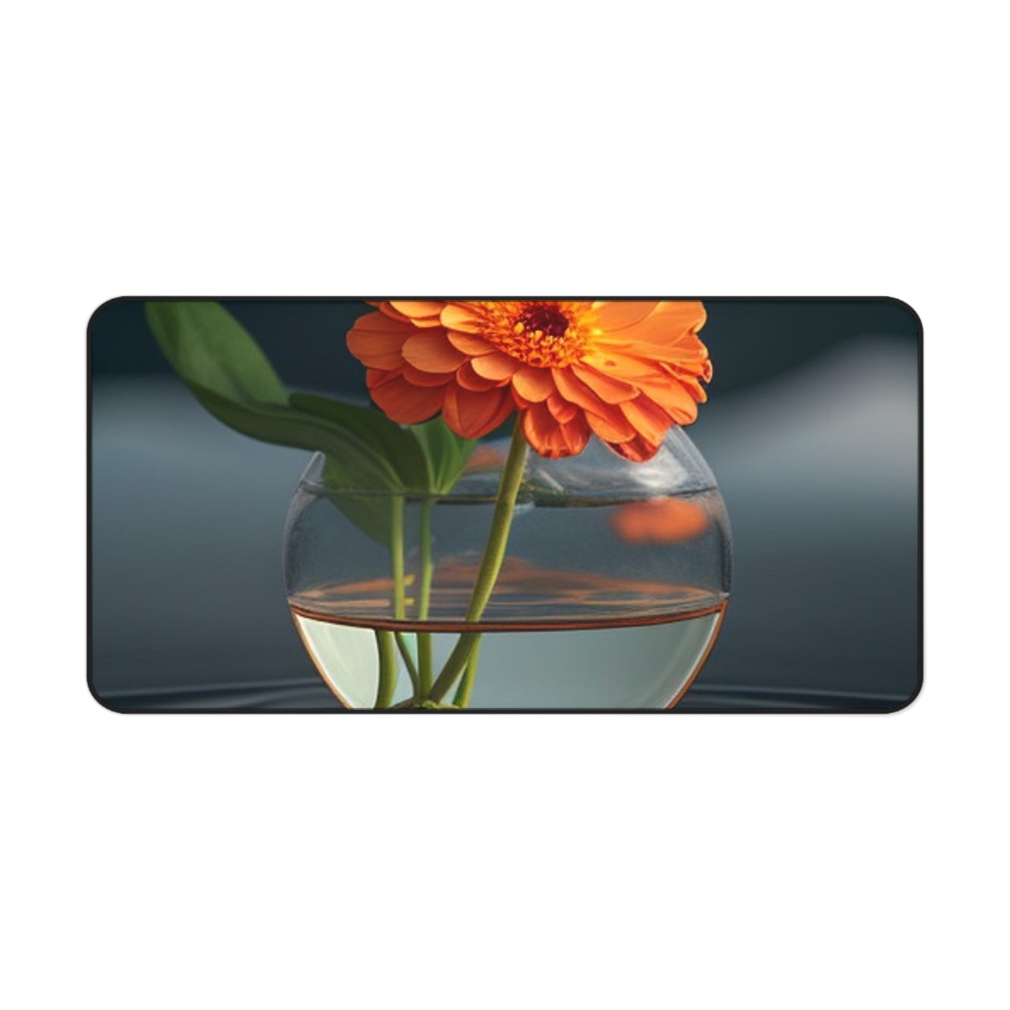 Desk Mat Orange Zinnia 2