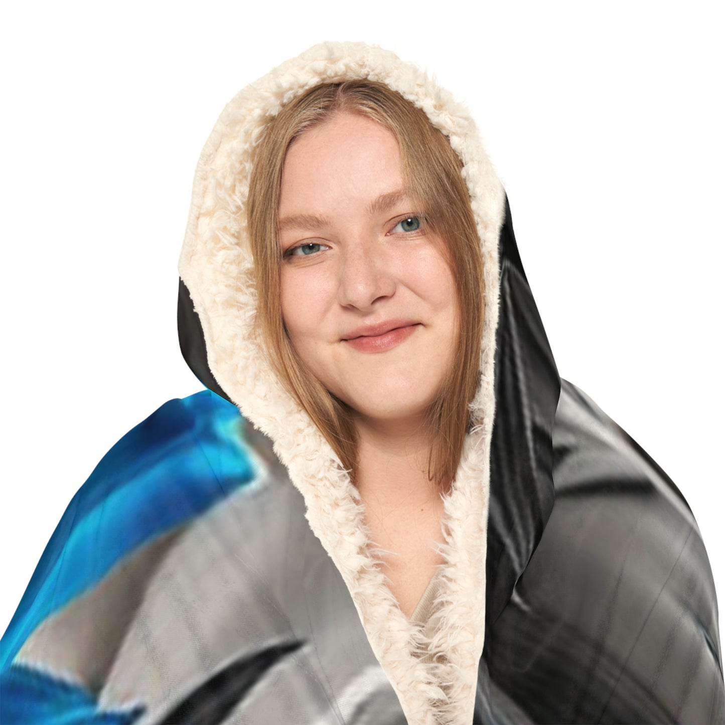 Snuggle Hooded Blanket Tulip Blue 1