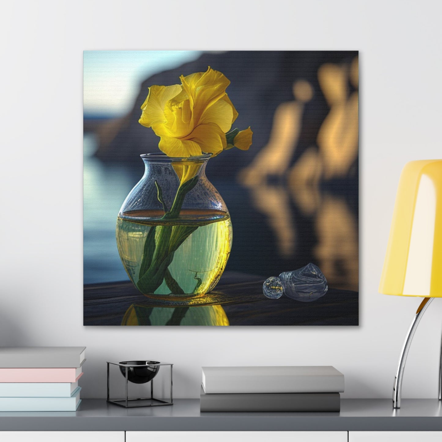 Canvas Gallery Wraps Yellow Gladiolus glass 3