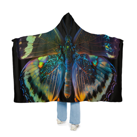 Snuggle Hooded Blanket Neon Butterfly Flair 4