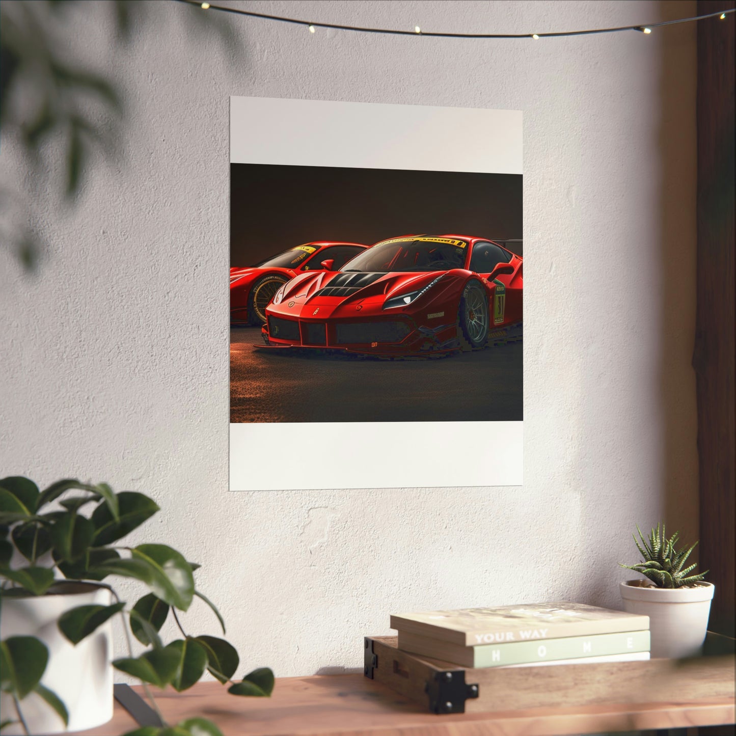 Premium Matte Vertical Posters Ferrari Red 4