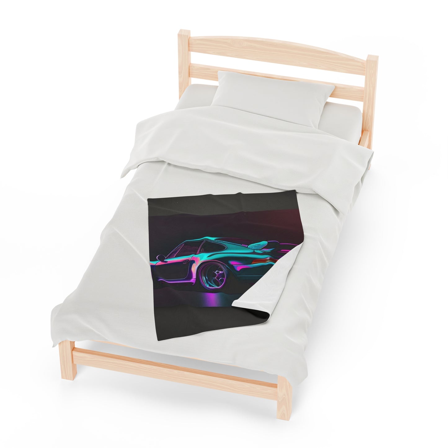 Velveteen Plush Blanket Porsche Purple 1