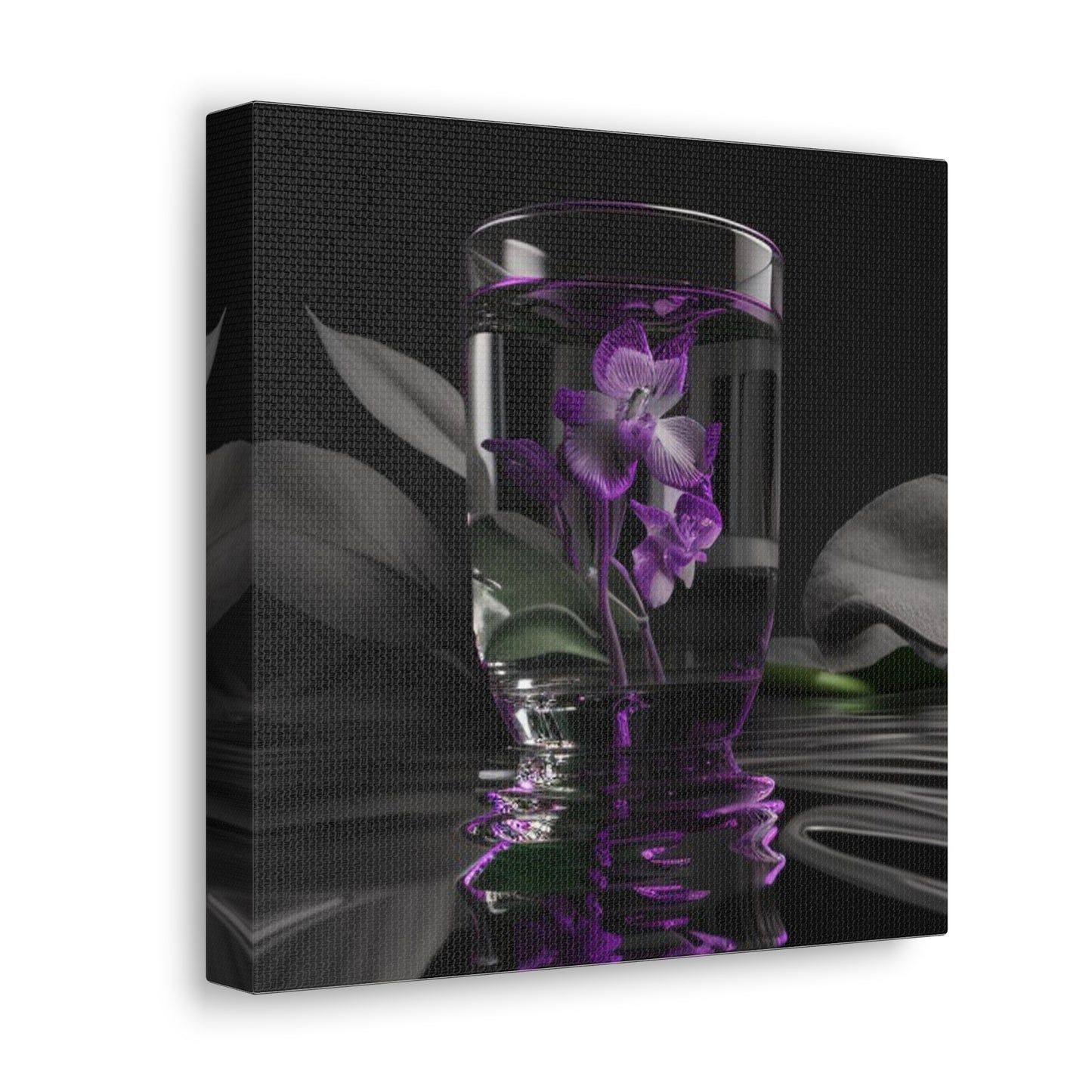 Canvas Gallery Wraps Purple Orchid Glass vase 1