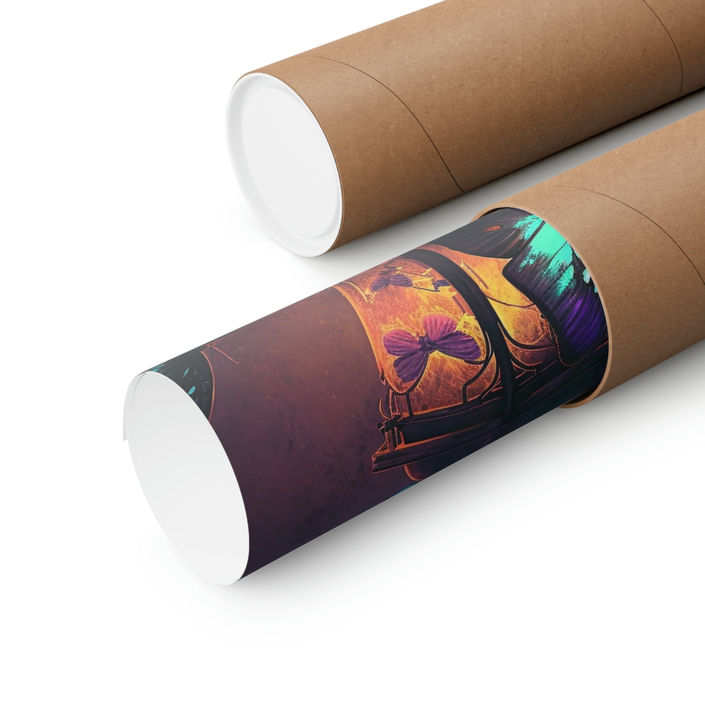 Premium Matte Vertical Posters Street Light Butterfly 4